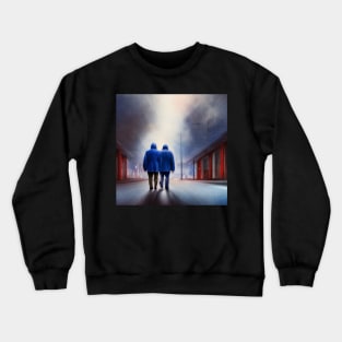 Two pals off to the match Crewneck Sweatshirt